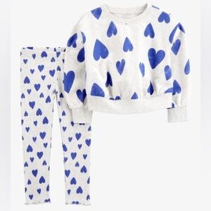Carter's Cream and Blue Heart Outfit